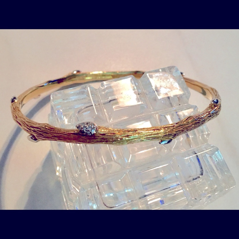 Stephen Dweck-Dweck Diamonds Sterling Silver Goldwash Twig Bracelet
